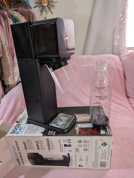 Soda Stream Other - SodaStream Play Home Soda Maker in Black Gently Used With Bottle In Box